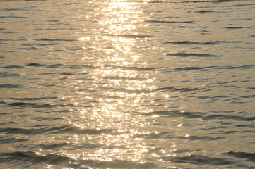 Vacation on sea with waves and seagulls