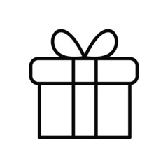 box gift vector isolated icon