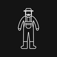 Farmer icon - vector farmer avatar or symbol