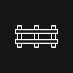 Fence icon, modern minimal flat design style