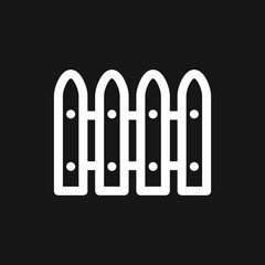 Fence icon, modern minimal flat design style