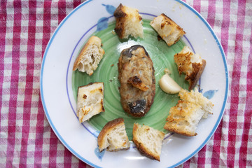 eggplant meatball with croutons