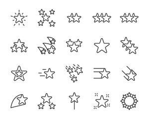 set of star icons, award, celebration, rank, quality