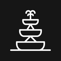 Fountain icon, vector illustration fountain with water splash