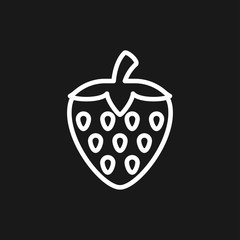 Fruit icons, vector symbol of food signs