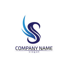 Business corporate letter S logo design vector design