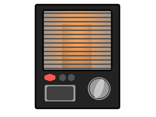 暖房機器黒・単体イラスト