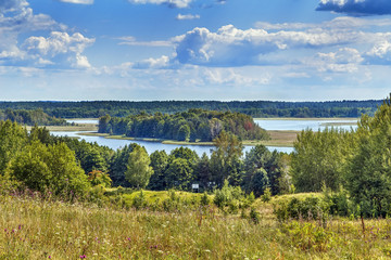 Landscape with lake Strusta, Belarus