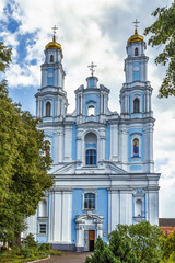 Fototapeta na wymiar Birth of the Virgin Cathedral, Hlybokaye, Belarus