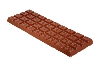 milk chocolate brocken isolated on the white