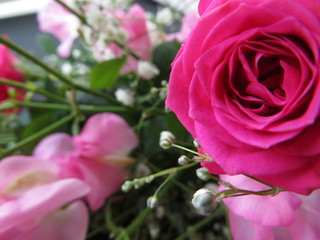 ピンク系の花束