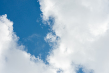  bright sky with clouds and glare from the sun's rays