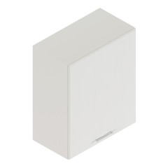 Furniture module. Furniture and kitchen equipment isolated on white background. 3D rendering.