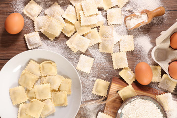 raw ravioli- cooking homemade italian raviolis