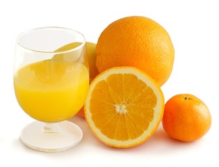 citrus fruits and juice close up