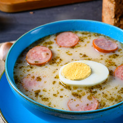 Easter in Polish: sour flour soup for Easter breakfast (Żurek)