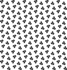Seamless coffee bean black pattern