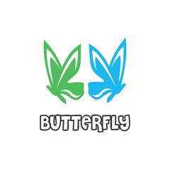 Fototapeta premium Beauty Butterfly Logo Template Vector icon design