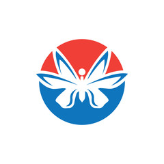 Obraz premium Beauty Butterfly Logo Template Vector icon design