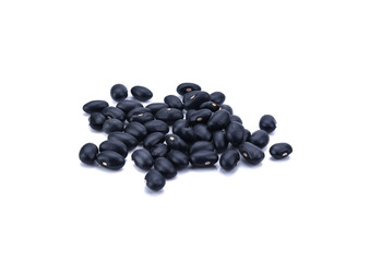 black beans, isolated on white background