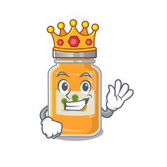 A stunning of pineapple jam stylized of King on cartoon mascot style