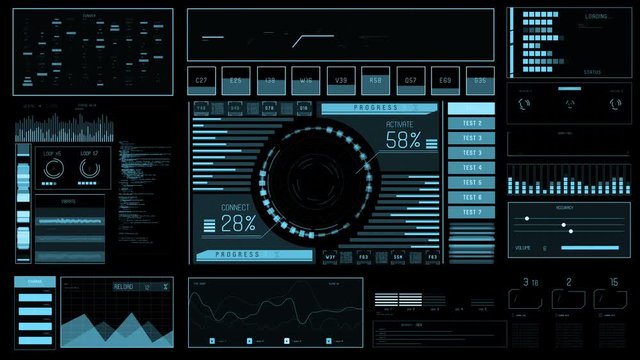 Glowing Futuristic interface/Digital screen/control dashboard