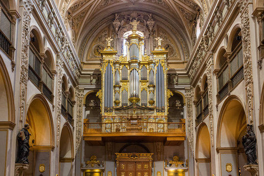 Organ of the Church of San Juan el Real, Calatayud, Aragon, Spain 