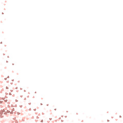 Pink heart love confettis. Valentine's day corner 