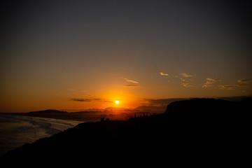 sunset in the mountains