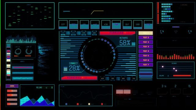 Glowing Futuristic interface/Digital screen/control dashboard