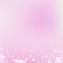 White heart love confettis. Valentine's day gradie