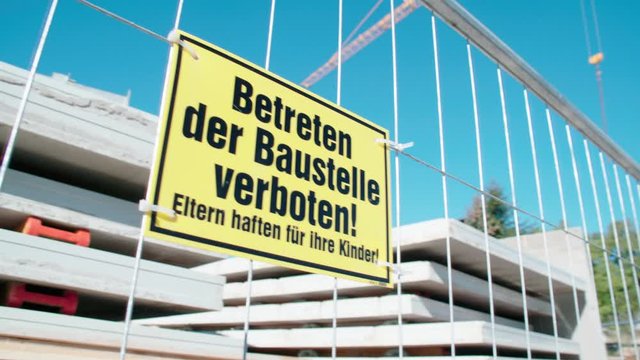 Baustellenschild