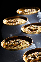 Drink cans background, beer can