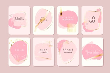 Abstract hand drawn modern composition for text. Grunge textured design elements for logo, branding, card, invitation.