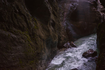 Partnachklamm in Garmisch-Partenkirchen, a canyon in germany