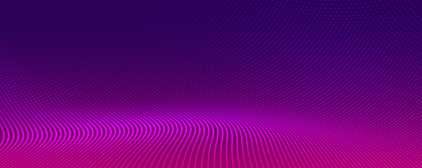 purple particles floor banner design