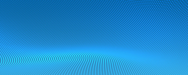 blue particles floor banner design