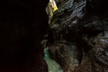 Partnachklamm in Garmisch-Partenkirchen, a canyon in germany