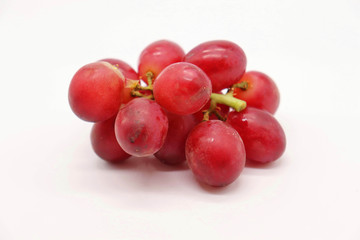 closeup of bunch of red grapes