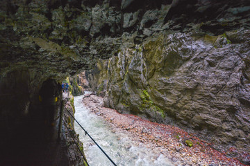 Partnachklamm in Garmisch-Partenkirchen, a canyon in germany