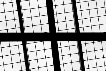 Quadrillage architecture grillage noir et blanc