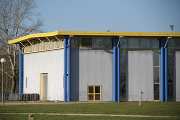 Fototapeta premium Football multisports gymnasium building arena