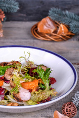 salad with shrimps and vegetables