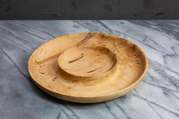 Wormy Maple wood serving bowl