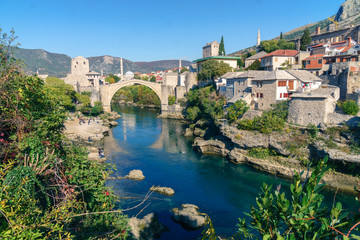 Fototapeta na wymiar Bosnia Herzegovina, Bridge in Mostar