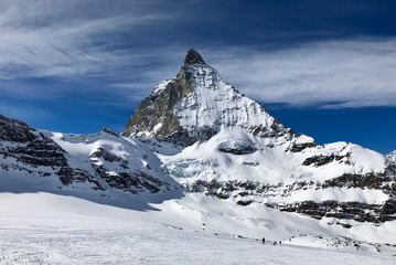 Zermatt Matterhorn view mountain winter snow landscape Swiss Alps