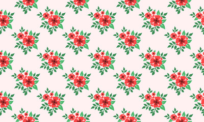 Fototapeta na wymiar Flower pattern background for Christmas, with leaf and flower elegant pattern.
