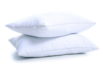 Fototapeta na wymiar white soft pillows on white background isolation