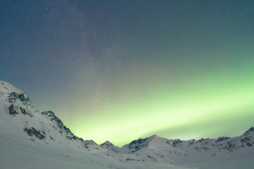 Aurora in the mountains 
