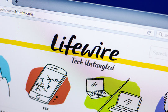 Ryazan, Russia - April 29, 2018: Homepage of LifeWire website on the display of PC, url - LifeWire.com